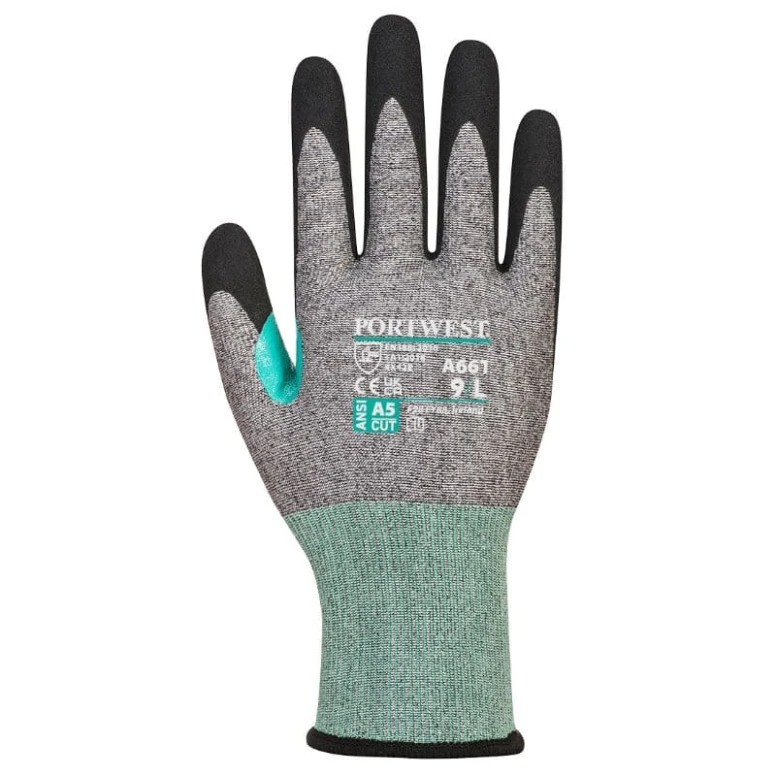 12 Pares - Guantes de trabajo anticorte en espuma de nitrilo CS VHR18 Portwest