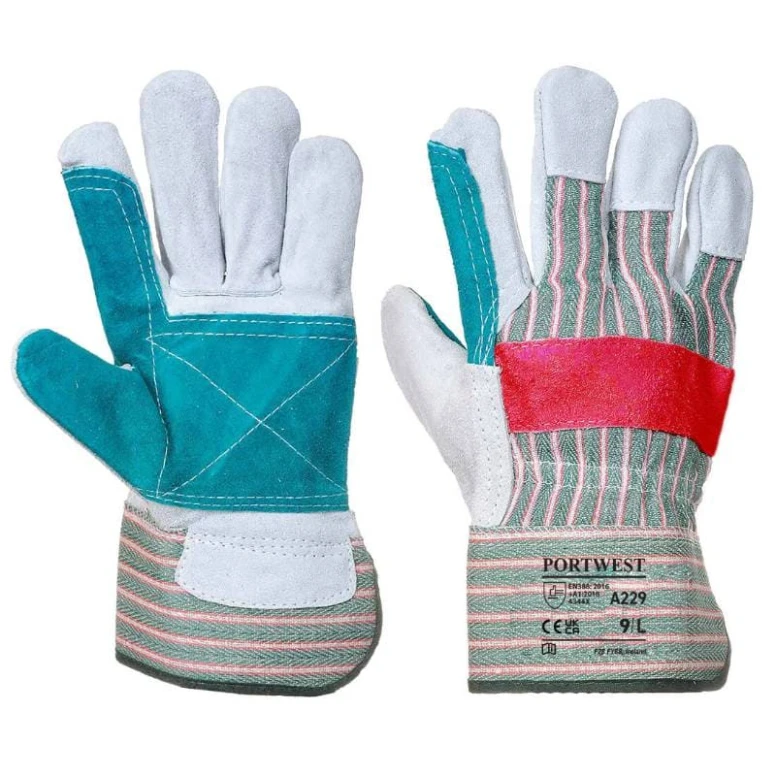 12 Pares - Guantes de trabajo Clásicos Rigger Doble palma - A229 Portwest