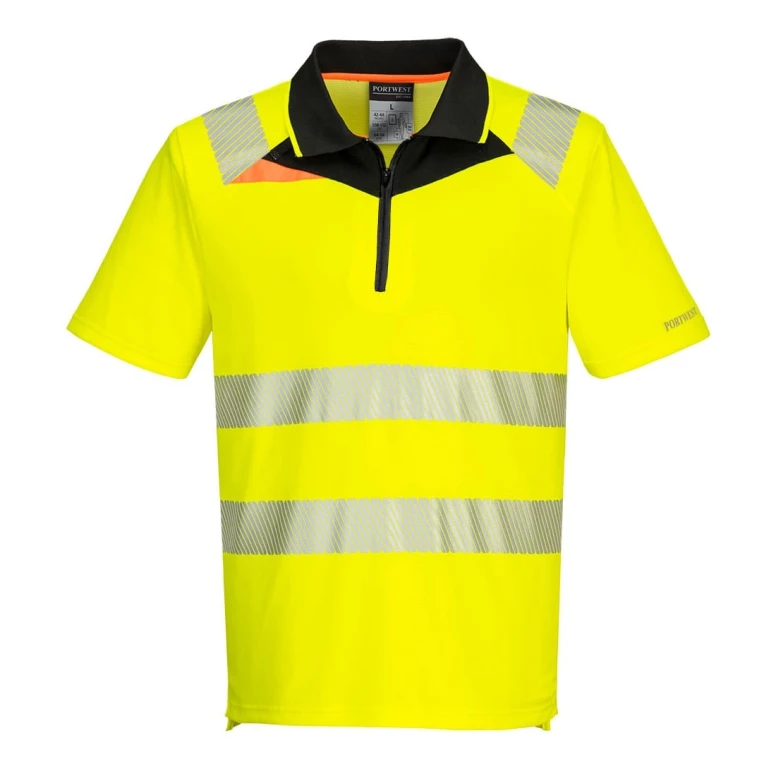 Liquidación total - Polo de trabajo Alta visibilidad DX4 Portwest DX412 Talla 3XL color Amarillo Negro