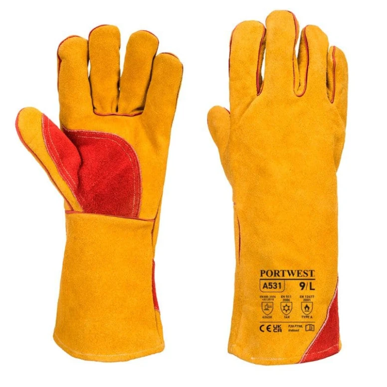 6 Pares - Guantes de trabajo para soldadura invernales reforzados - A531 Portwest