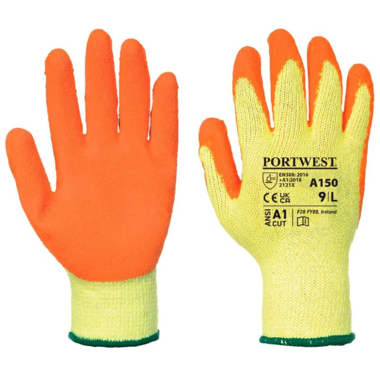 12 Pares - Guantes de trabajo Classic Grip - de Látex - A150 Portwest