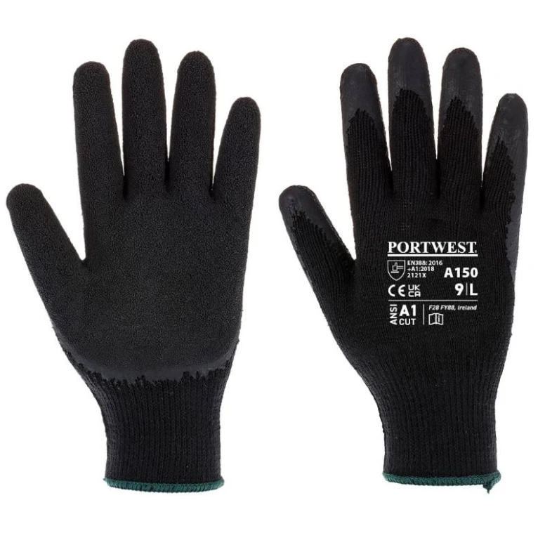 12 Pares - Guantes de trabajo Classic Grip - de Látex - A150 Portwest