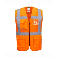 Chaleco de trabajo Executive Madrid Mesh Alta Visibilidad Portwest C496