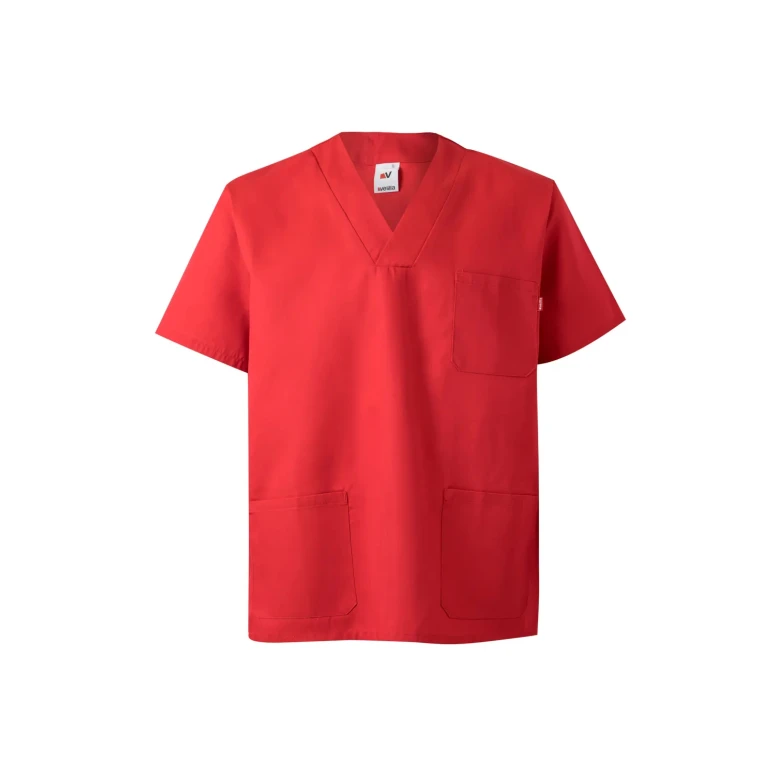Blusa sanitaria de manga corta de trabajo Multibolsillos Velilla 589