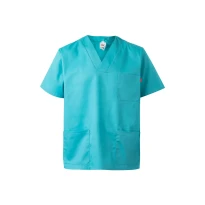 Blusa sanitaria de manga corta de trabajo Multibolsillos Velilla 589