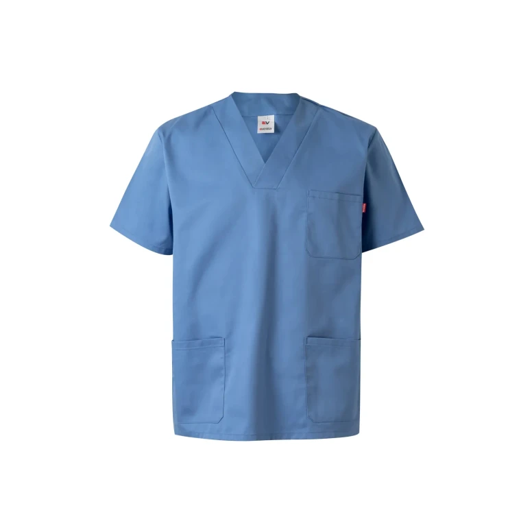 Blusa sanitaria de manga corta de trabajo Multibolsillos Velilla 589