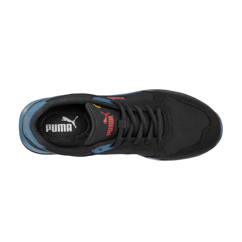 Zapatos de seguridad Puma Frontside Black/Blue Low S1P HRO ESD SRC 644660