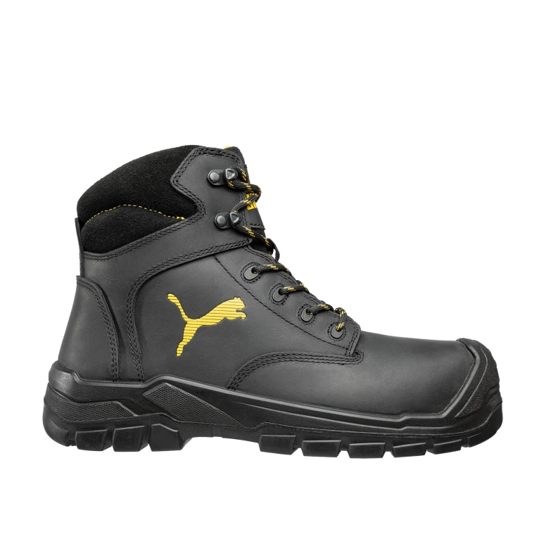 Zapatos de seguridad Puma Borneo Black Mid S3 HRO SRC 630411