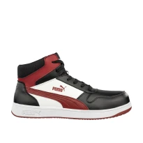 Zapatos de seguridad Puma Frontcourt Negro/Blanco/Rojo Mid S3 FO HRO ESD SRC 630050