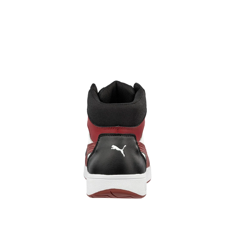 Zapatos de seguridad Puma Frontcourt Negro/Blanco/Rojo Mid S3 FO HRO ESD SRC 630050