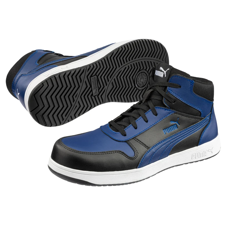 Zapatos de seguridad Puma Frontcourt Blue/Black Mid S3 FO HRO ESD SRC 630070