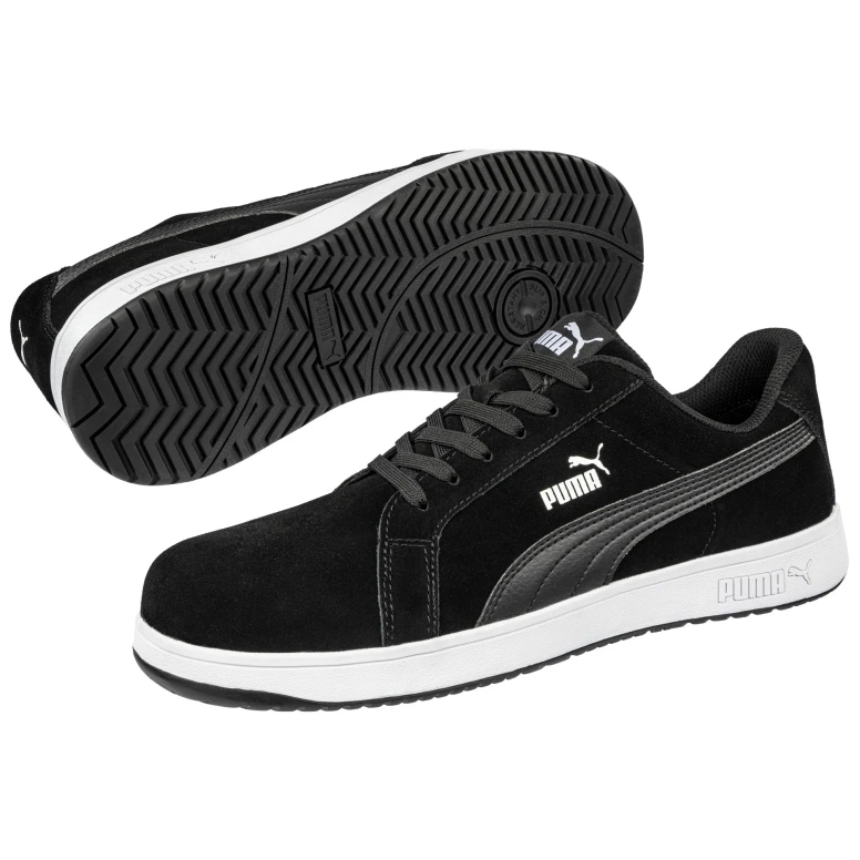 Zapatos de seguridad Puma Iconic Suede Black Low S1P FO HRO ESD SRC 640010