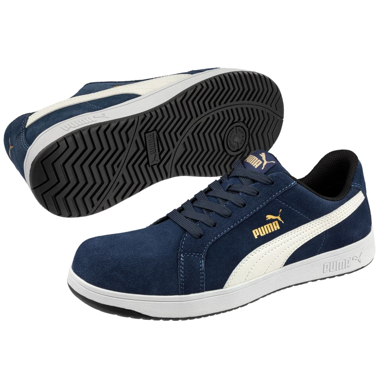 Zapatos de seguridad Puma Iconic Suede Navy Low S1P FO HRO ESD SRC 640020