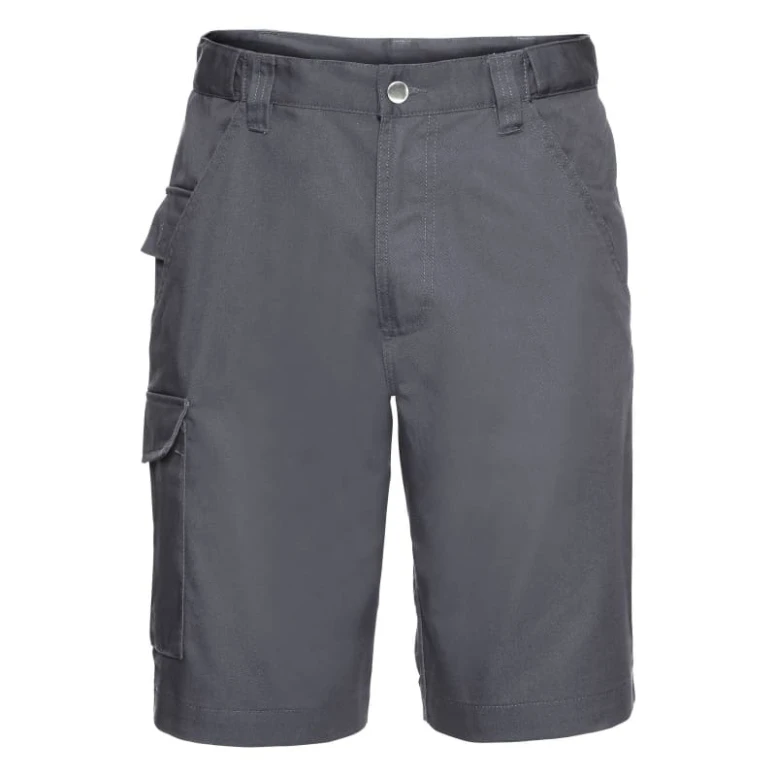 Bermuda de trabajo Multibolsillos en Twill de poliéster y algodón Russell - JE002M