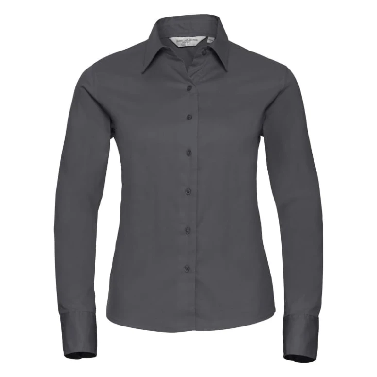 Camisa de trabajo Clásica de manga larga en Twill Mujer Russell - JE916F
