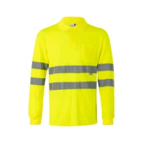 Polo de trabajo de manga larga Alta visibilidad Velilla 305514