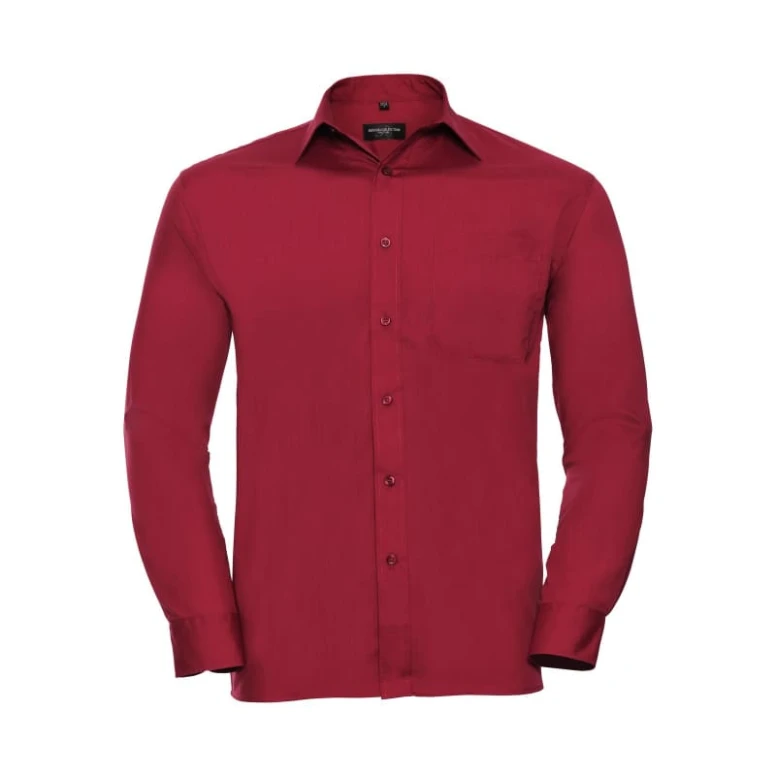 Camisa de trabajo en policotón de manga larga Russell - JE934M
