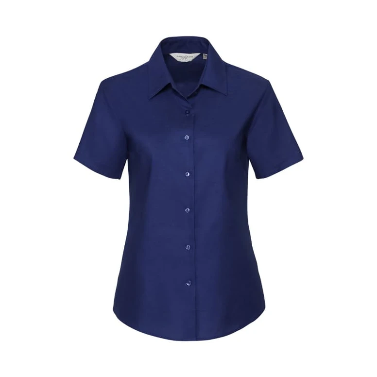 Camisa de trabajo Oxford Easy Care de manga corta Mujer Russell - JE933F