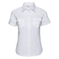 Camisa de trabajo de manga corta Mujer Enrollada Russell - JE919F 2