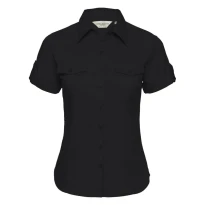Camisa de trabajo de manga corta Mujer Enrollada Russell - JE919F