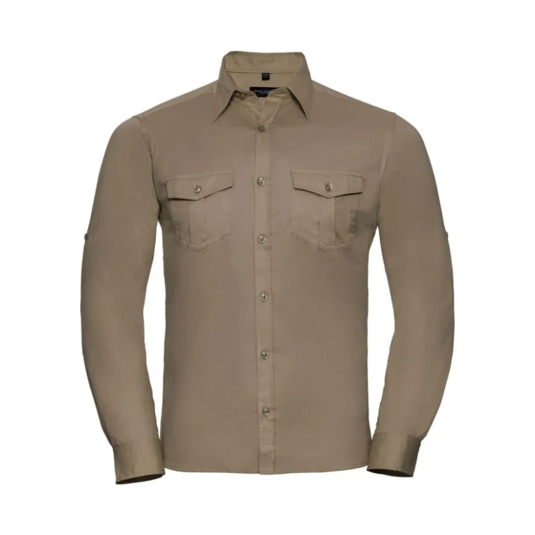 Camisa de trabajo de manga larga Enrollada Russell - JE918M