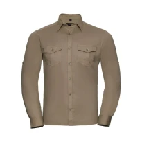 Camisa de trabajo de manga larga Enrollada Russell - JE918M