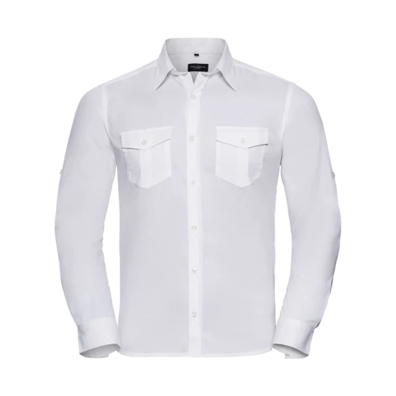 Camisa de trabajo de manga larga Enrollada Russell - JE918M