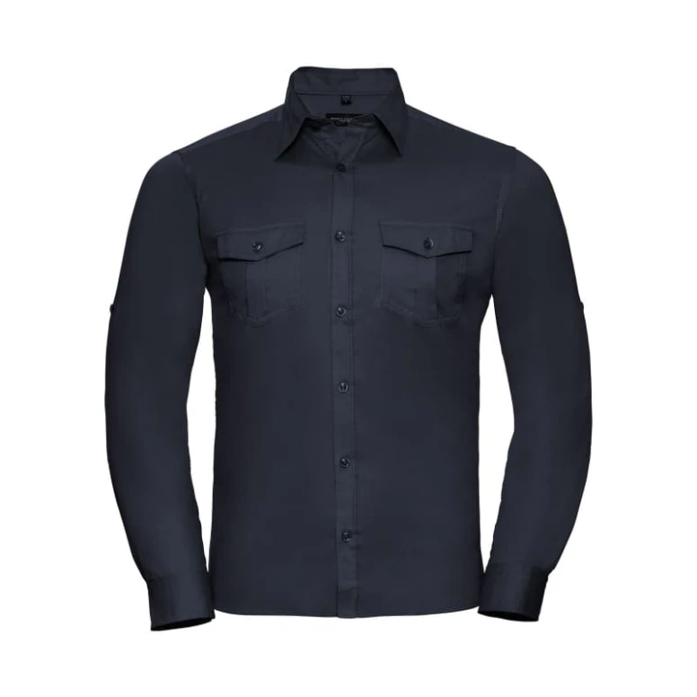Camisa de trabajo de manga larga Enrollada Russell - JE918M
