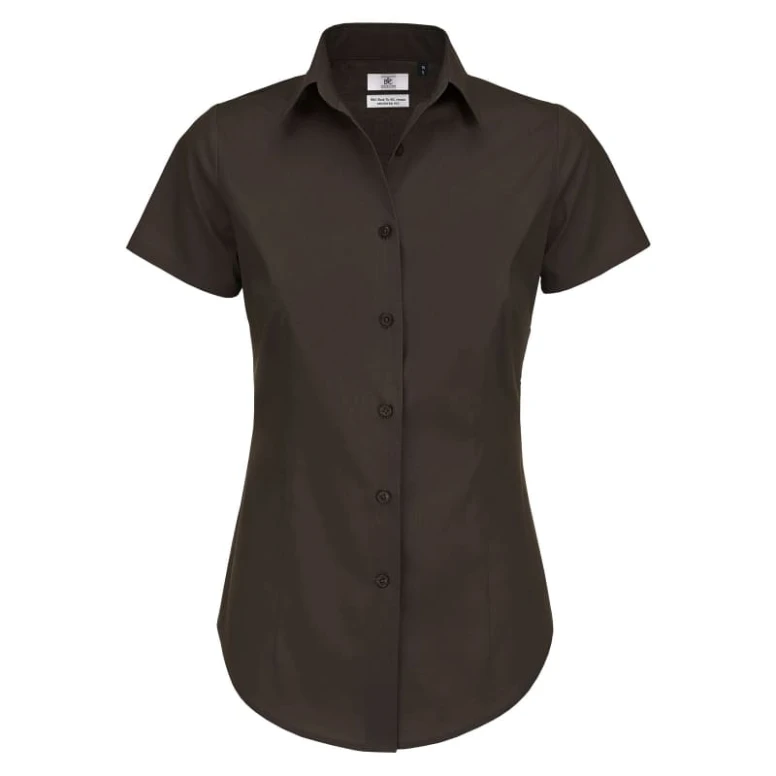 Camisa de trabajo Black Tie SSL de manga corta Mujer B&C Collection - BCSWP24