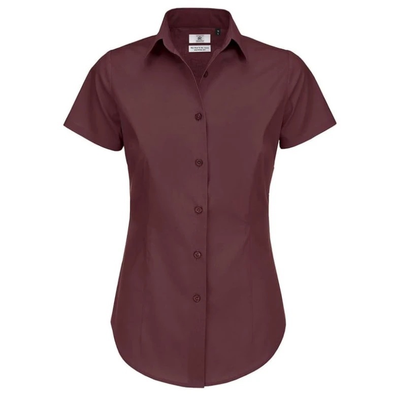 Camisa de trabajo Black Tie SSL de manga corta Mujer B&C Collection - BCSWP24