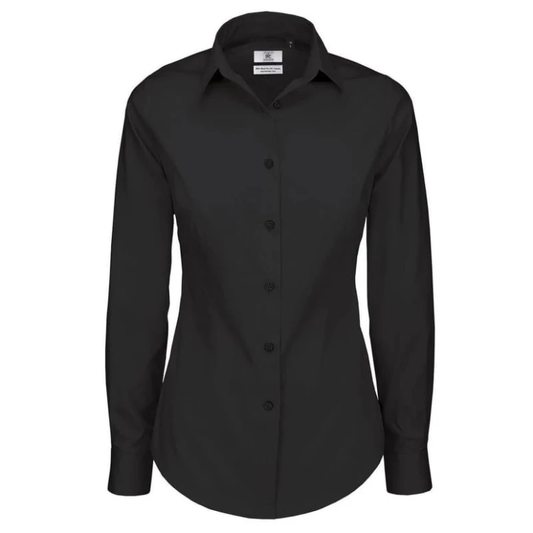 Camisa de trabajo Black Tie LSL Stretch Mujer B&C Collection - BCSWP23