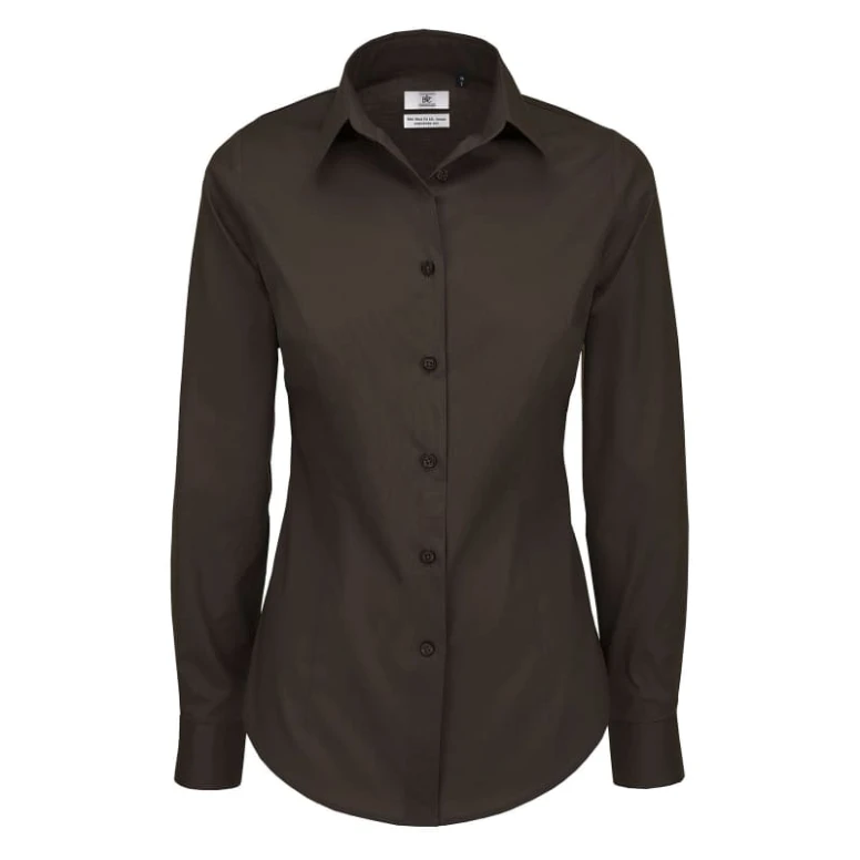 Camisa de trabajo Black Tie LSL Stretch Mujer B&C Collection - BCSWP23