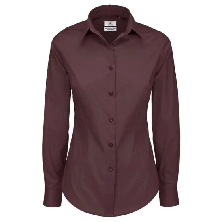Camisa de trabajo Black Tie LSL Stretch Mujer B&C Collection - BCSWP23