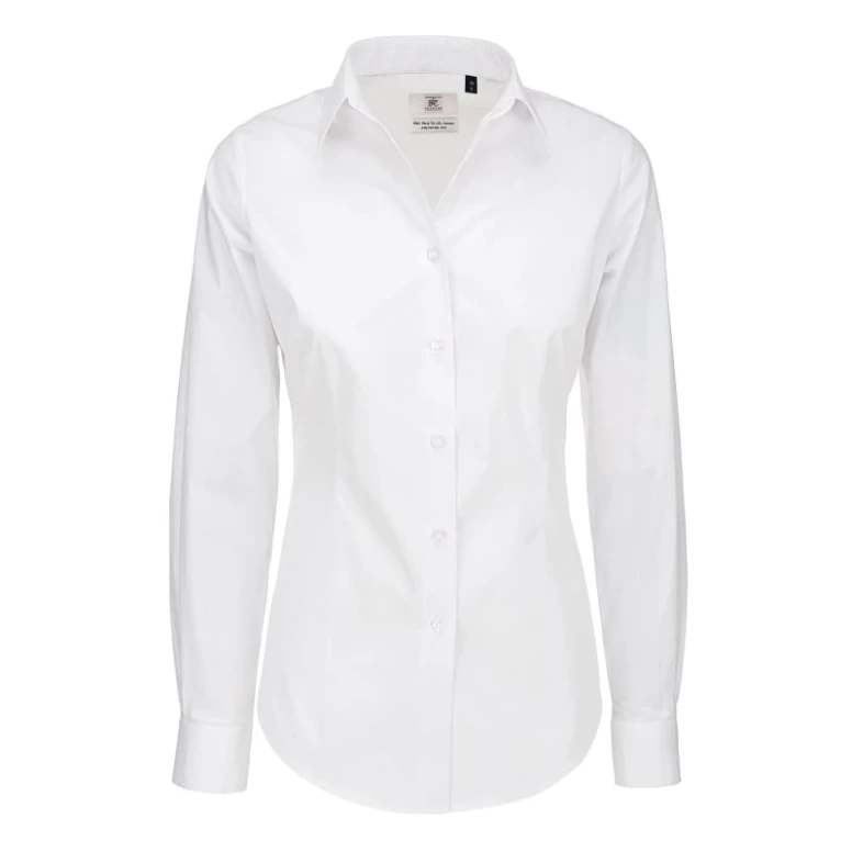 Camisa de trabajo Black Tie LSL Stretch Mujer B&C Collection - BCSWP23