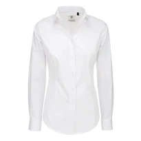 Camisa de trabajo Black Tie LSL Stretch Mujer B&C Collection - BCSWP23