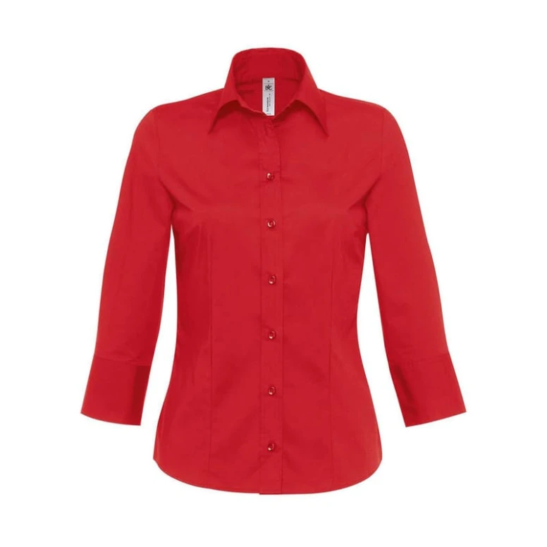 Camisa de trabajo Milano elástica Mujer B&C Collection - BCSW520