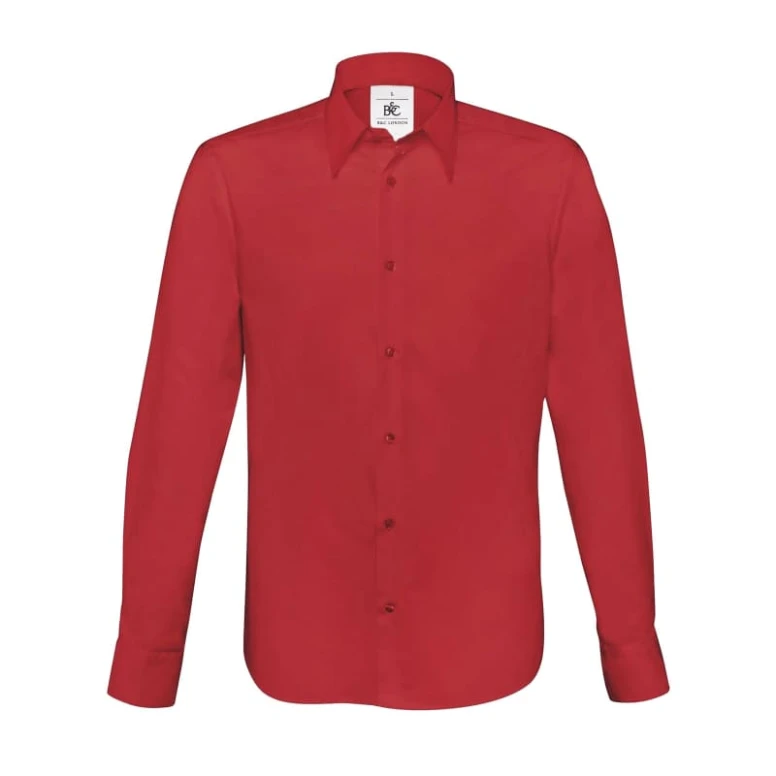 Camisa de trabajo London de manga larga B&C Collection - BCSM580