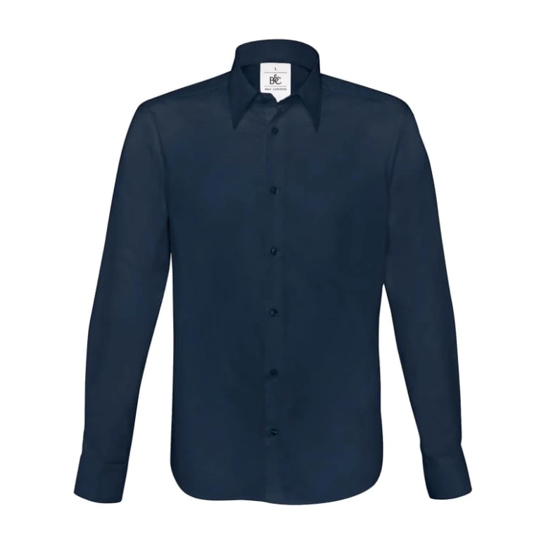 Camisa de trabajo London de manga larga B&C Collection - BCSM580