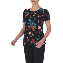 Blusa de trabajo Giblor's Luana floral Mujer 18P02K034