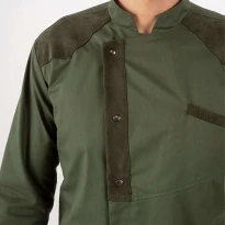 Liquidación total - Chaqueta de trabajo Cocinero Giblor's Goose 20P08G170 color Verde militar Talla XL