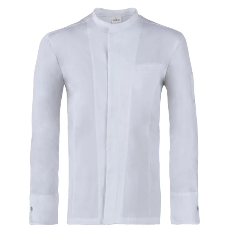 Liquidación total - Chaqueta Mao de trabajo Stretch Cocinero Giblor's Paul 20P08G165 color blanco Talla L