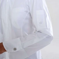 Liquidación total - Chaqueta Mao de trabajo Stretch Cocinero Giblor's Paul 20P08G165 color blanco Talla L