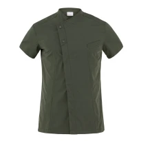 Liquidación total - Chaqueta Mao manga corta de trabajo Cocinero Giblor's Harry 23P08G217 color blanco Talla L