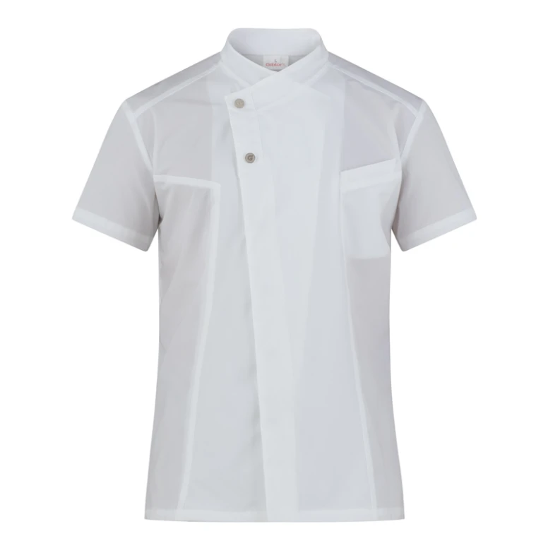 Liquidación total - Chaqueta Mao manga corta de trabajo Cocinero Giblor's Harry 23P08G217 color blanco Talla L