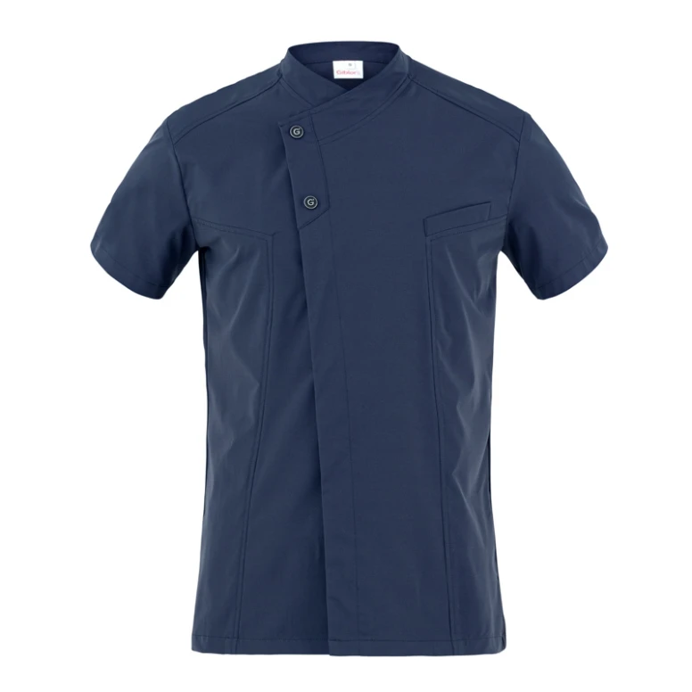Liquidación total - Chaqueta Mao manga corta de trabajo Cocinero Giblor's Harry 23P08G217 color blanco Talla L