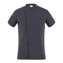 Liquidación total - Chaqueta Mao manga corta de trabajo Cocinero Giblor's Harry 23P08G217 color blanco Talla L