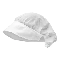 10 Piezas - Gorro de trabajo para chef 100% algodón con malla Giblor's Mujer 302E