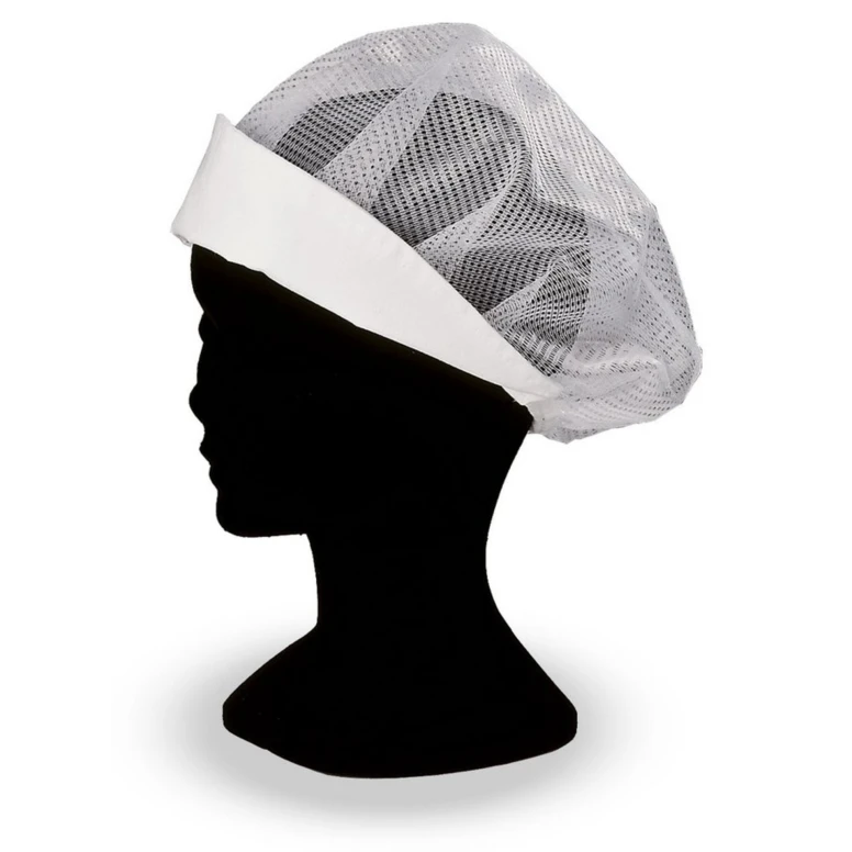 10 Piezas - Gorro de trabajo para chef 100% algodón con malla Giblor's Mujer 302E