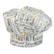 Gorro de trabajo de Chef 100% Algodón Giblor's Toque 14P05I483 2