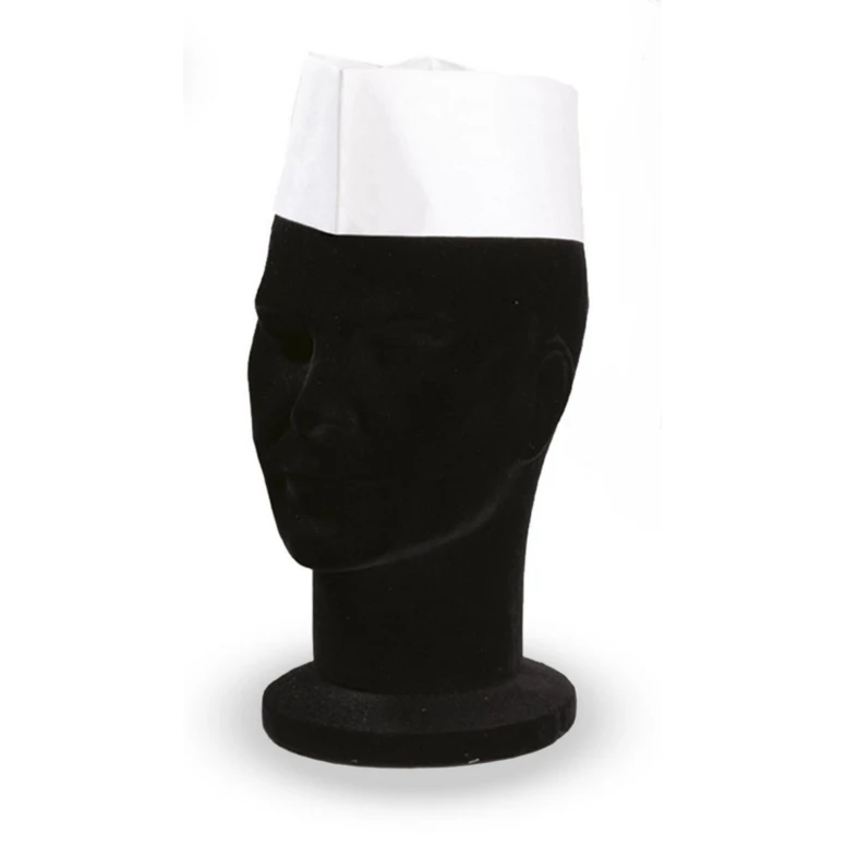 10 Piezas - Gorro de papel de trabajo para chef Giblor's 400/A